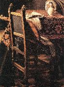 VERMEER VAN DELFT, Jan A Lady Drinking and a Gentleman (detail) ar China oil painting reproduction